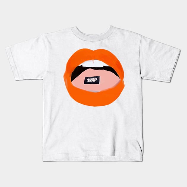 Weekend Lips Kids T-Shirt by JammyPants